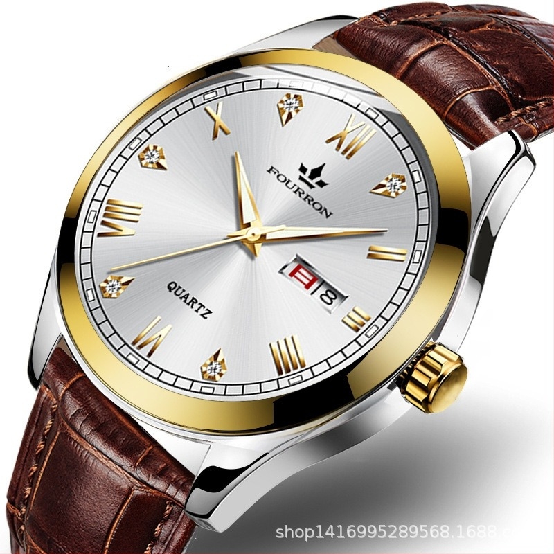 Ceas bărbătesc cu cadran mare, mișcare cuarț, rezistență la apă 30M, afișaj luminos, calendar