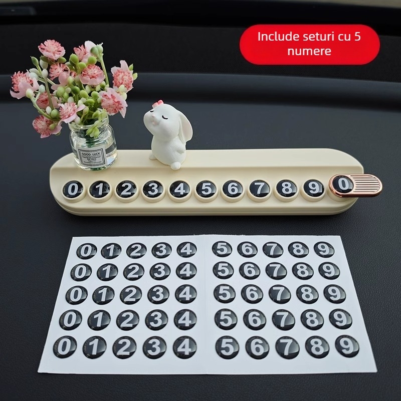 Ornament interior pentru mașină pentru parcare temporară — design drăguț cu personaje de desene animate și aromaterapie, plastic, nepersonalizabil, brand Handsome, tip: Altul