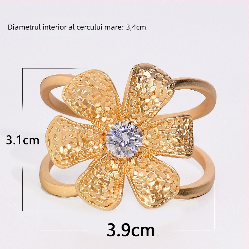 Cuier de curea pentru paltoane și eșarfe – aliaj, finisaj mat, stil minimalist feminin, zirconiu încrustat, placare electrogalvanică