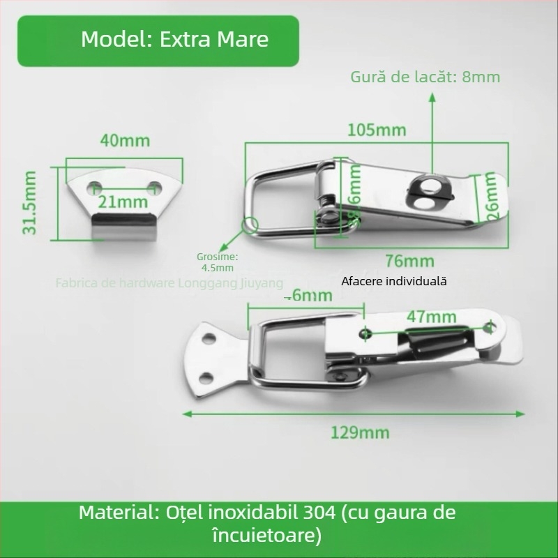 Duckbill din oțel inoxidabil pentru cutia de scule, 150 g, logo imprimat, personalizare disponibilă