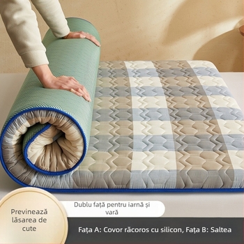 Covoraș moale de pat, cu dublă față, Jacquard, Ice Silk Mat, Fibre Chimice, Stil Modern Minimalist