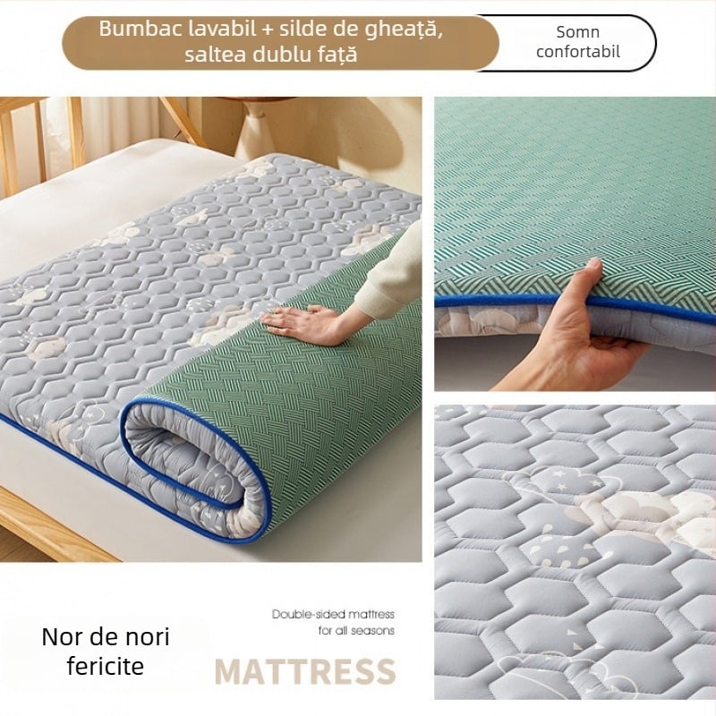 Covoraș moale de pat, cu dublă față, Jacquard, Ice Silk Mat, Fibre Chimice, Stil Modern Minimalist