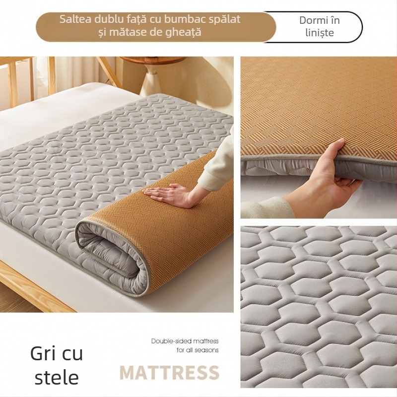 Covoraș moale de pat, cu dublă față, Jacquard, Ice Silk Mat, Fibre Chimice, Stil Modern Minimalist