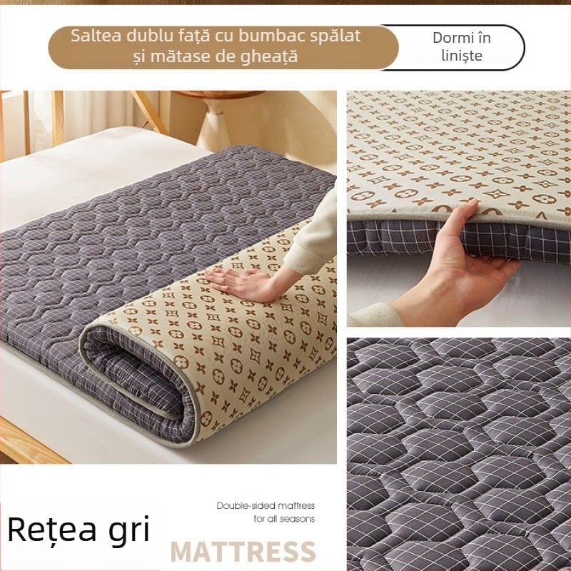 Covoraș moale de pat, cu dublă față, Jacquard, Ice Silk Mat, Fibre Chimice, Stil Modern Minimalist