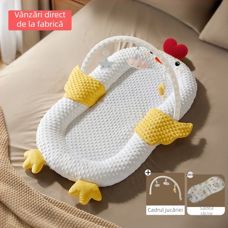 Cuib de somn pentru bebeluși în pat — umplutură din bumbac; material 100% bumbac; poziționare: bebeluș; fără personalizare; categorie: saltea/cuvertură