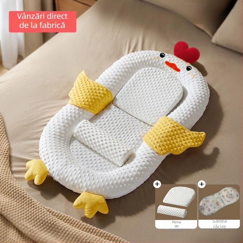 Cuib de somn pentru bebeluși în pat — umplutură din bumbac; material 100% bumbac; poziționare: bebeluș; fără personalizare; categorie: saltea/cuvertură