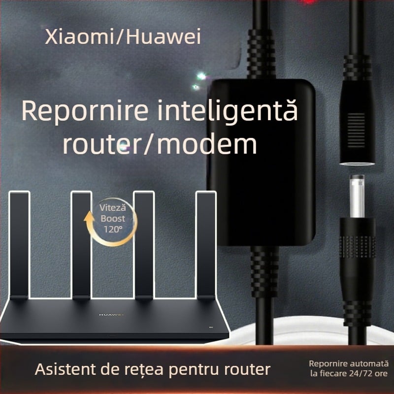 Router cu asistent de rețea inteligent – alimentare cu baterie, aspect rotund, afișaj tip indicator, mișcare mecanică, imprimare logo acceptată
