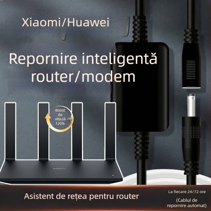 Router cu asistent de rețea inteligent – alimentare cu baterie, aspect rotund, afișaj tip indicator, mișcare mecanică, imprimare logo acceptată