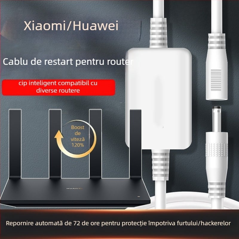 Router cu asistent de rețea inteligent – alimentare cu baterie, aspect rotund, afișaj tip indicator, mișcare mecanică, imprimare logo acceptată