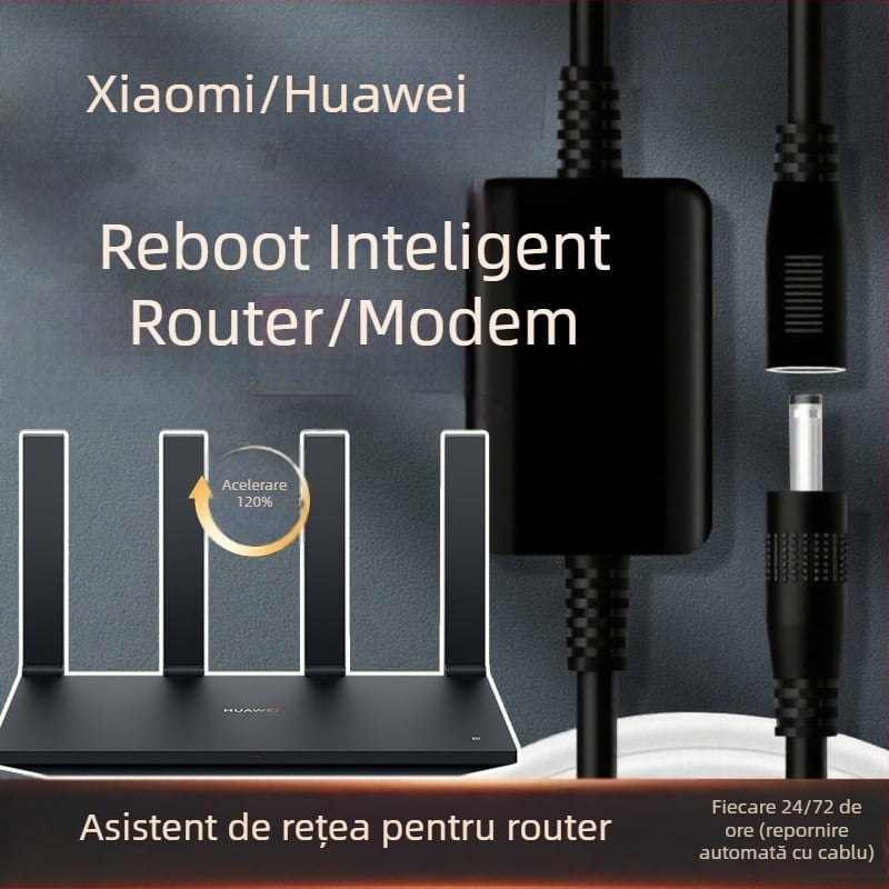 Router cu asistent de rețea inteligent – alimentare cu baterie, aspect rotund, afișaj tip indicator, mișcare mecanică, imprimare logo acceptată