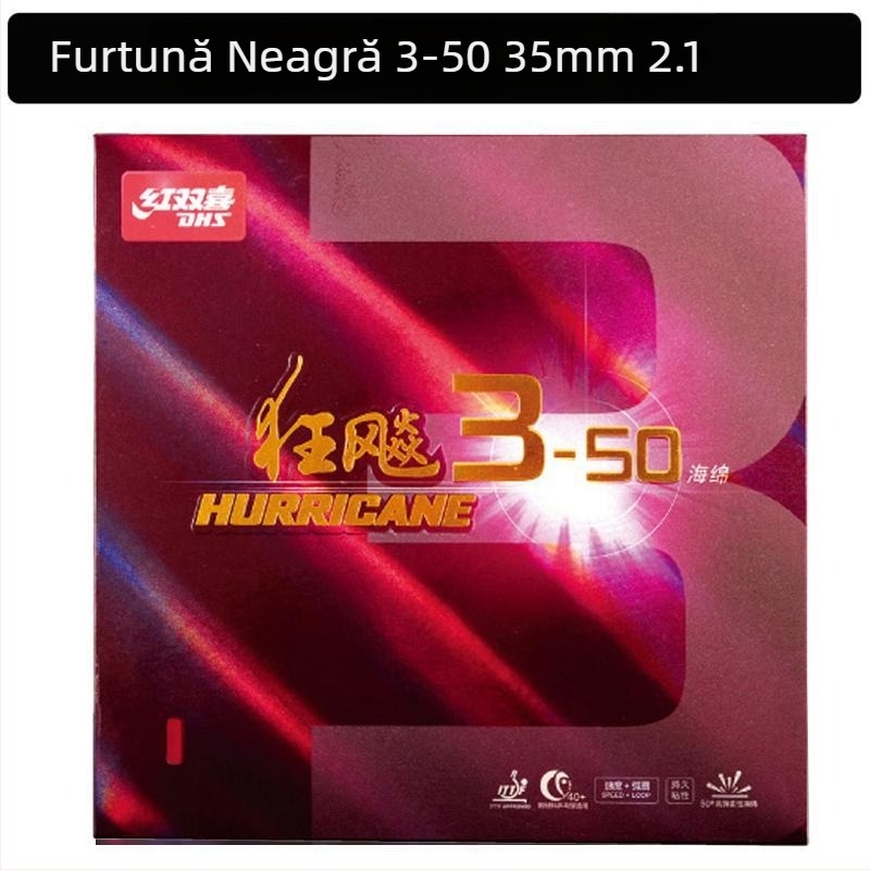 Rachetă de tenis de masă DHS, placă de bază PE, cauciuc tip reverse glue, lovire orizontală, 1 piesă