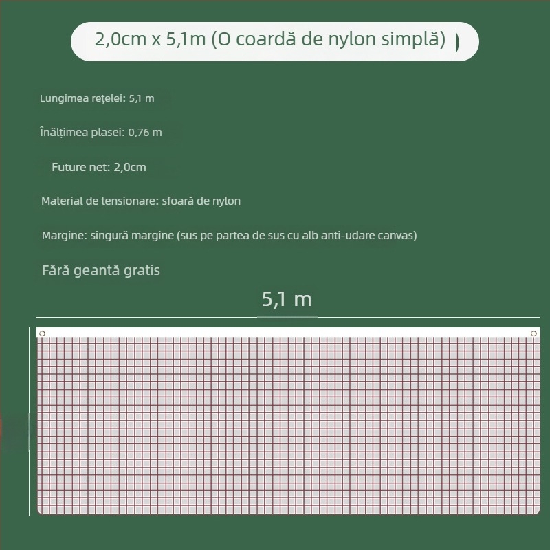 Plasă de badminton Wei Yan, polipropilenă, pliabilă, portabilă, pentru interior și exterior, pentru competiții