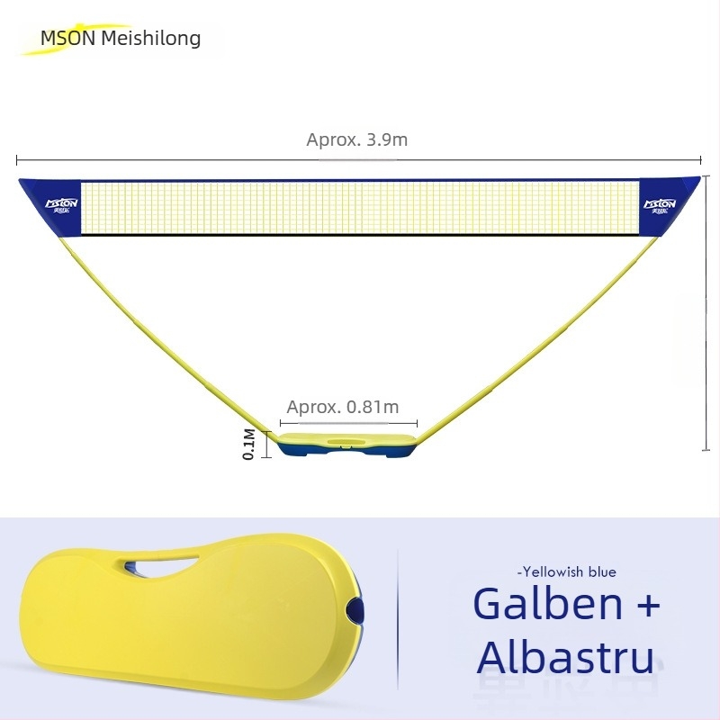 Meishulong suport portabil pentru plasă de badminton, pentru uz casnic și exterior, ușor de mutat