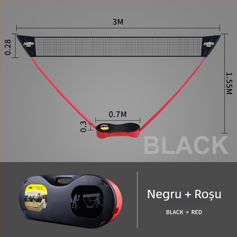 Meishulong suport portabil pentru plasă de badminton, pentru uz casnic și exterior, ușor de mutat