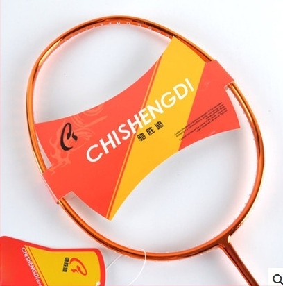 Rachetă de badminton cu cadru din fibră de carbon, greutate 80–84 g, cap drept, posibilitate de personalizare, logo imprimat