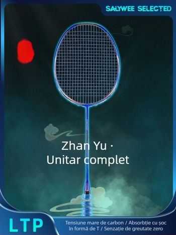 Rachetă de badminton SALYWEE cu cadru din fibră de carbon, greutate 75–79 g, mâner G5, lovire directă