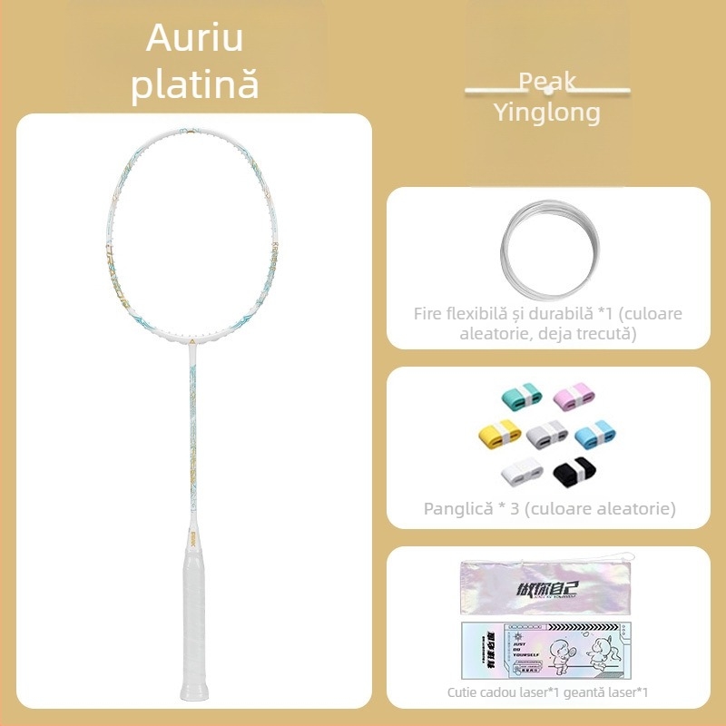 Kawasaki rachetă badminton, cadru din fibră de carbon, greutate 75–79 g, 5U, lovitură directă
