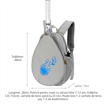 Geantă WPOLE pentru copii badminton/tenis — material Oxford, personalizare la comandă, etichetă privată licențiată