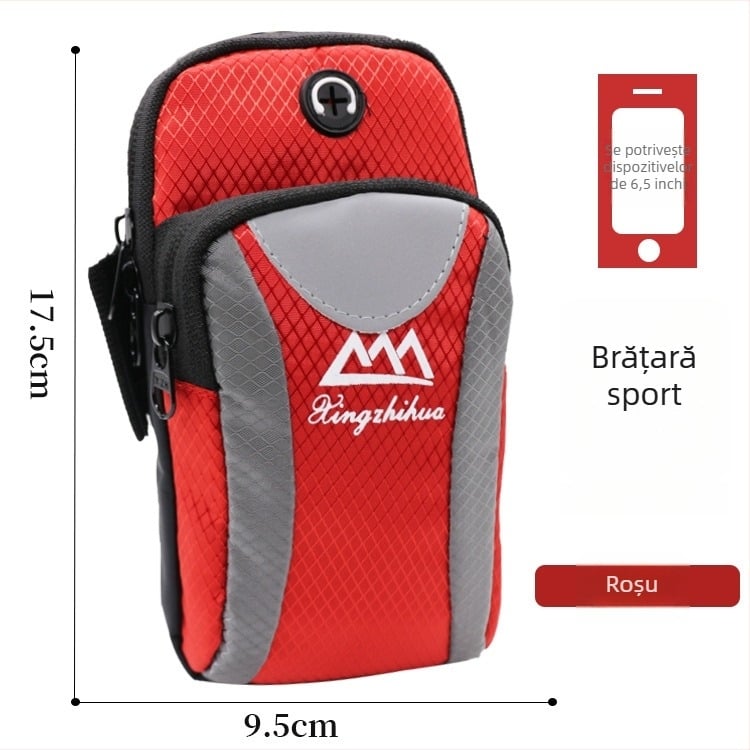 Longlongin Geantă de braț pentru telefon pentru alergare – Unisex, respirabilă, impermeabilă, ultra-ușoară, Oxford material, 17,5×9 cm