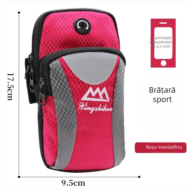 Longlongin Geantă de braț pentru telefon pentru alergare – Unisex, respirabilă, impermeabilă, ultra-ușoară, Oxford material, 17,5×9 cm