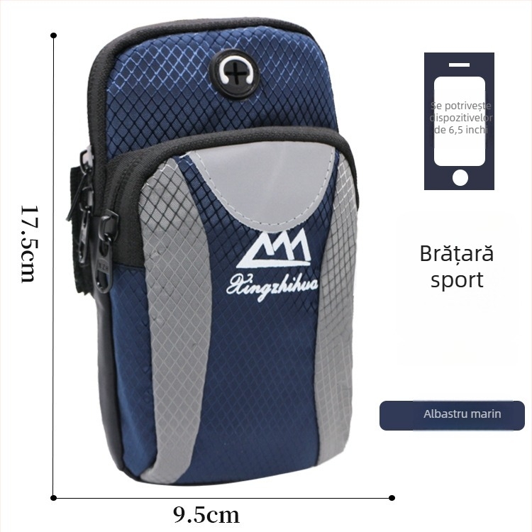 Longlongin Geantă de braț pentru telefon pentru alergare – Unisex, respirabilă, impermeabilă, ultra-ușoară, Oxford material, 17,5×9 cm