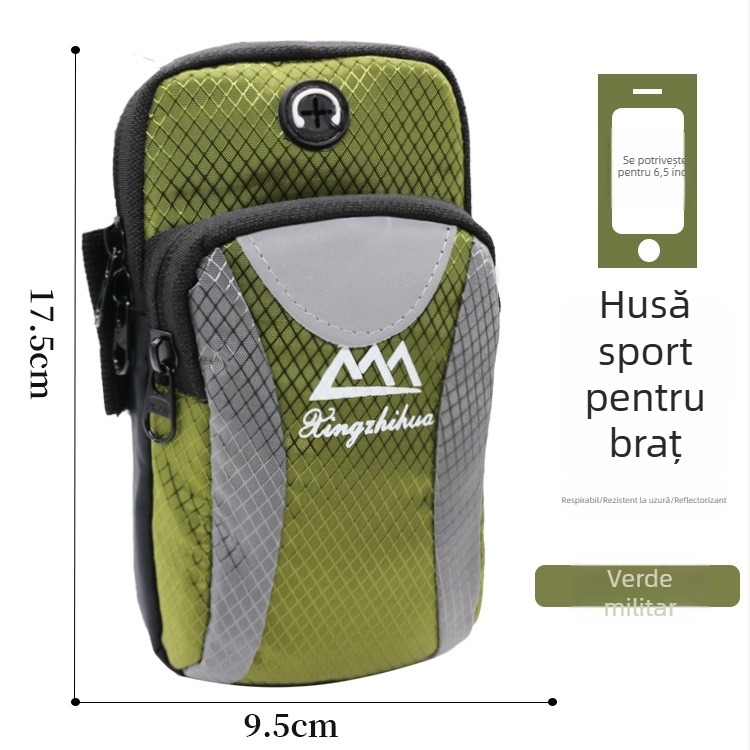 Longlongin Geantă de braț pentru telefon pentru alergare – Unisex, respirabilă, impermeabilă, ultra-ușoară, Oxford material, 17,5×9 cm