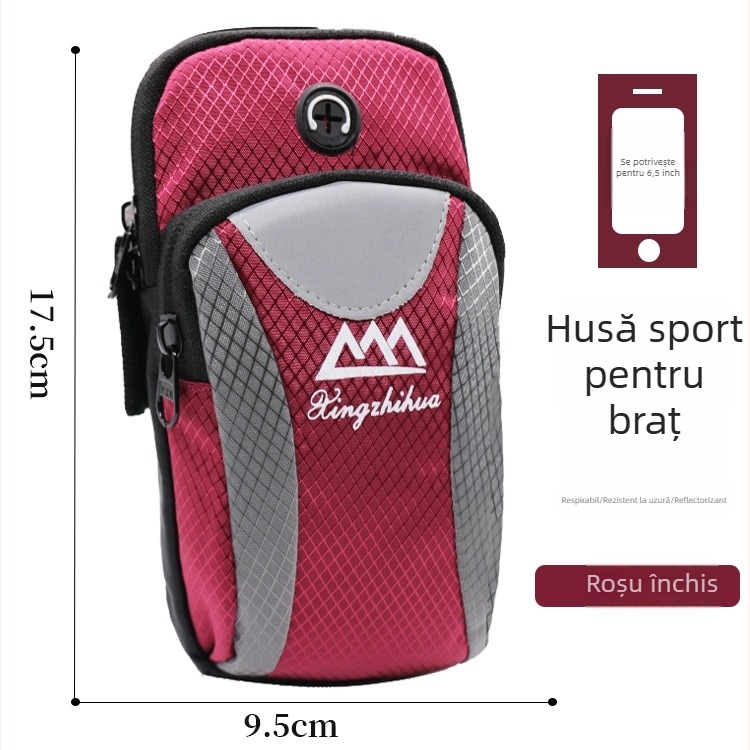 Longlongin Geantă de braț pentru telefon pentru alergare – Unisex, respirabilă, impermeabilă, ultra-ușoară, Oxford material, 17,5×9 cm