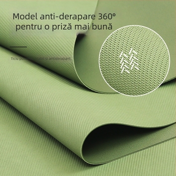 Saltea de yoga Three Brahma; PU material, grosime 1,5 mm, greutate 1500 g, suprafață anti-alunecare, model geometric