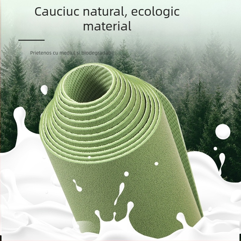 Saltea de yoga Three Brahma; PU material, grosime 1,5 mm, greutate 1500 g, suprafață anti-alunecare, model geometric