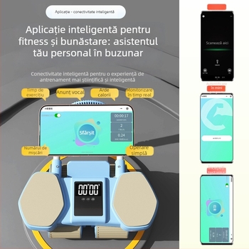 CF-099 Roată abdominală, 2,2 kg, cu patru roți și revenire automată, afișaj mare de temporizare, potrivit pentru birou și acasă