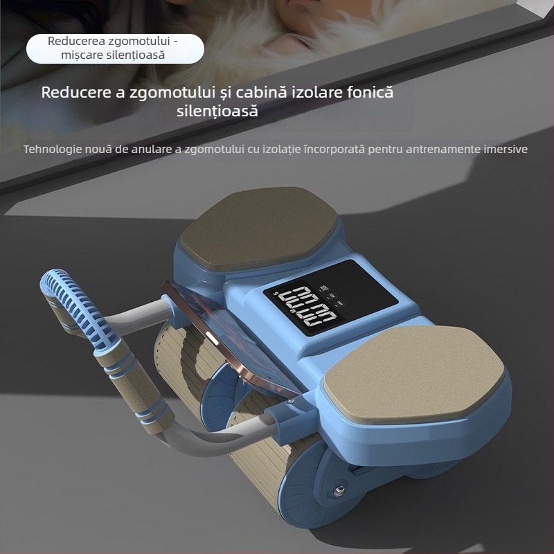 CF-099 Roată abdominală, 2,2 kg, cu patru roți și revenire automată, afișaj mare de temporizare, potrivit pentru birou și acasă