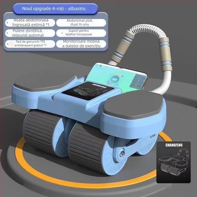 CF-099 Roată abdominală, 2,2 kg, cu patru roți și revenire automată, afișaj mare de temporizare, potrivit pentru birou și acasă