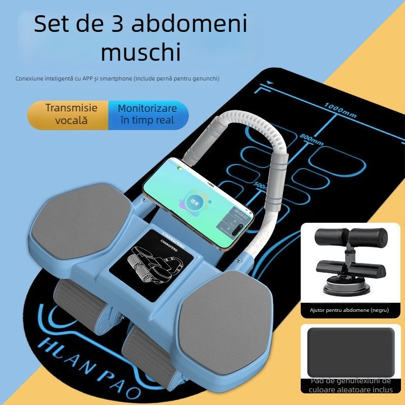 CF-099 Roată abdominală, 2,2 kg, cu patru roți și revenire automată, afișaj mare de temporizare, potrivit pentru birou și acasă