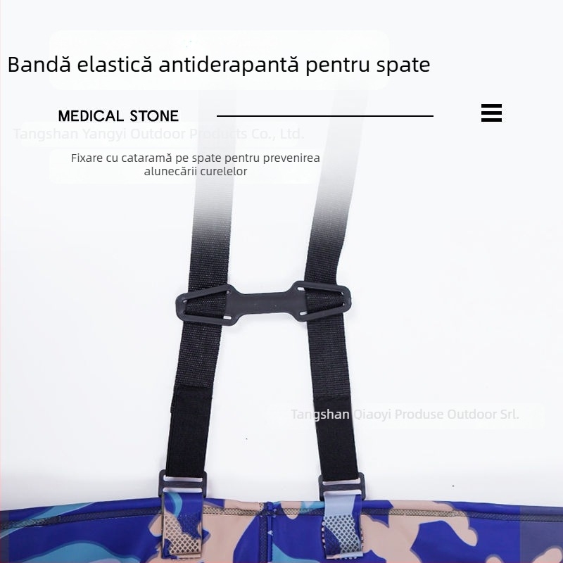 Costum impermeabil unisex cu pantaloni și încălțăminte de apă pentru pescuit și activități în aer liber (Material: PVC tricotat; Model: Monocrom; Sezoane: Toate anotimpurile; Gen: Unisex)