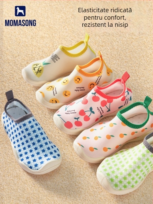 Pantofi pentru copii pentru drumeții la râu - talpă moale, talpă joasă, partea superioară din Lycra, talpă din cauciuc antiderapant, talpă TPR