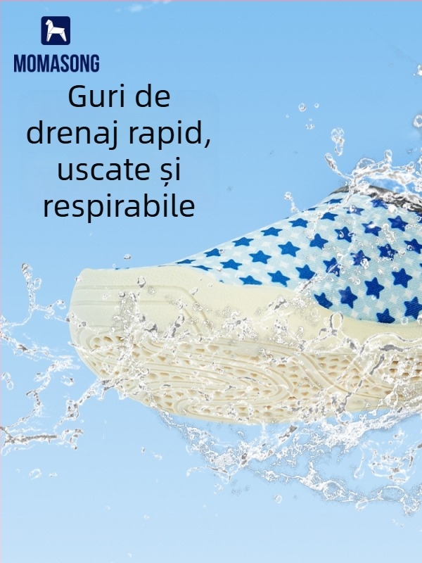 Pantofi pentru copii pentru drumeții la râu - talpă moale, talpă joasă, partea superioară din Lycra, talpă din cauciuc antiderapant, talpă TPR