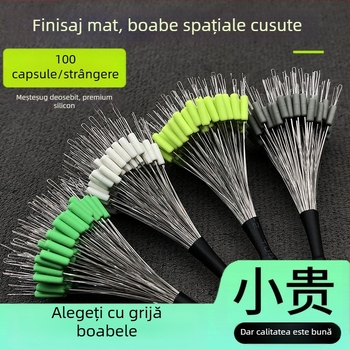 Perle din silicon cu închidere, set în vrac 010-line, finisaj mat, calitate premium, material: floare de mătase