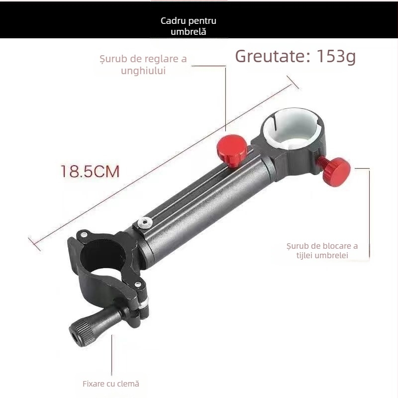 Suport universal pentru undițe din aliaj de aluminiu, pentru două sau o singură undiță, accesorii pentru scaunul de pescuit cu raft de prinderi îmbunătățit