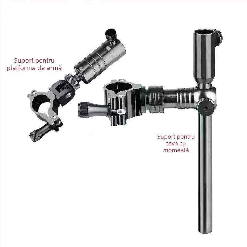 Suport universal pentru undițe din aliaj de aluminiu, pentru două sau o singură undiță, accesorii pentru scaunul de pescuit cu raft de prinderi îmbunătățit