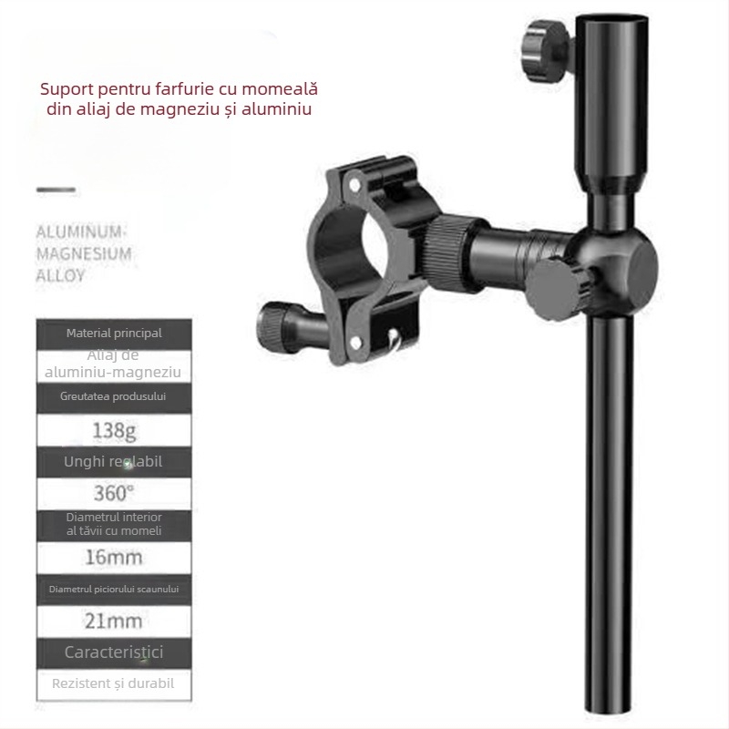 Suport universal pentru undițe din aliaj de aluminiu, pentru două sau o singură undiță, accesorii pentru scaunul de pescuit cu raft de prinderi îmbunătățit