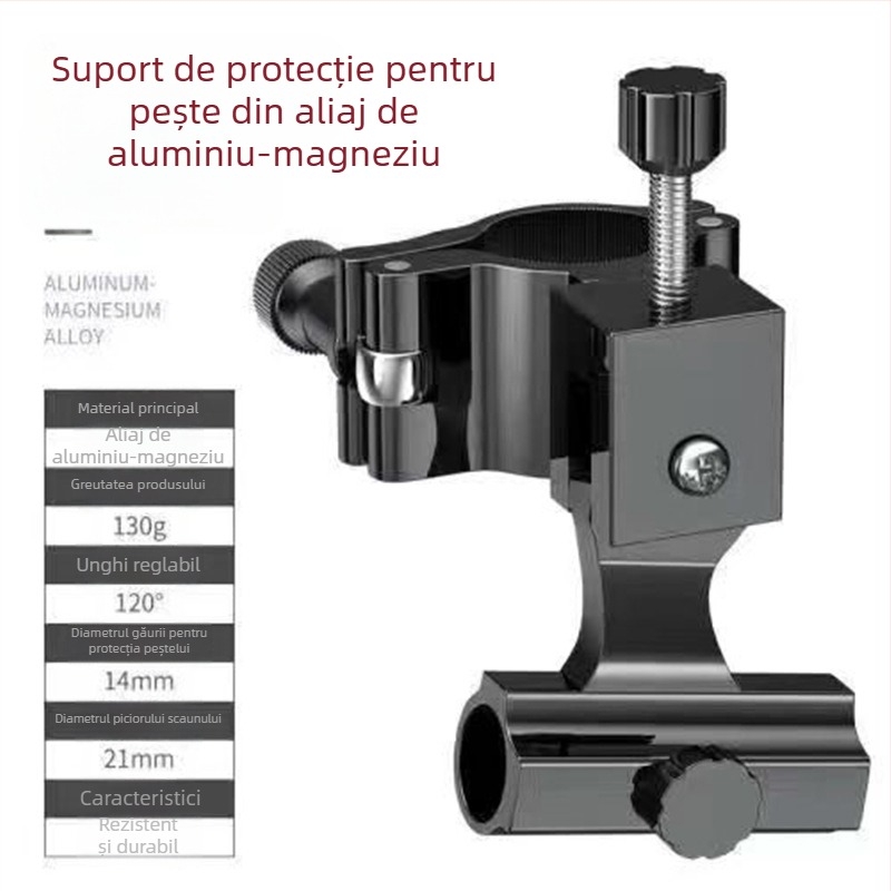 Suport universal pentru undițe din aliaj de aluminiu, pentru două sau o singură undiță, accesorii pentru scaunul de pescuit cu raft de prinderi îmbunătățit