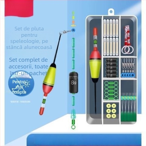 Set de undițe pentru pescuit la plută pentru pescuit în stâncă — kit complet de accesorii (Brand: Default item; Material: Other; Conținut: Set complet)