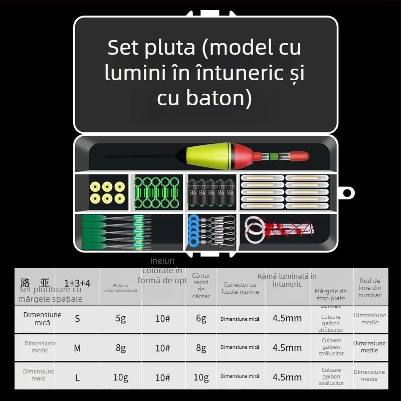 Set de undițe pentru pescuit la plută pentru pescuit în stâncă — kit complet de accesorii (Brand: Default item; Material: Other; Conținut: Set complet)