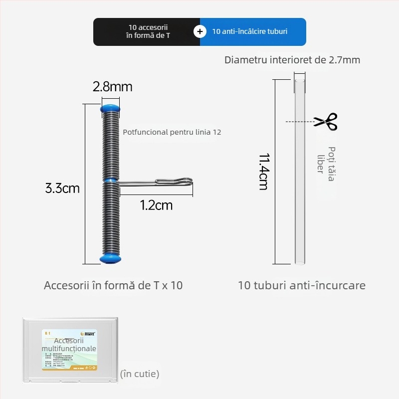Accesorii de pescuit de tip T – conductă moale antiîncurcare, cataramă rapidă pentru cârlig, set de linie pentru undiță, seturi Jiangtuan și Kite | Brand Sichuan Products Company