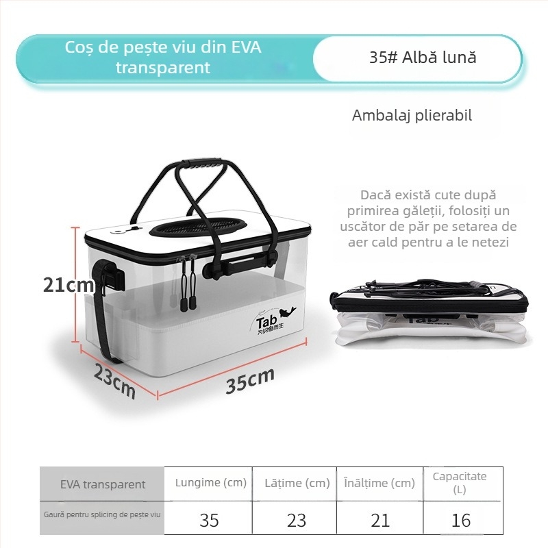 Găleată pliabilă pentru pește - Material EVA, Greutate brută 1