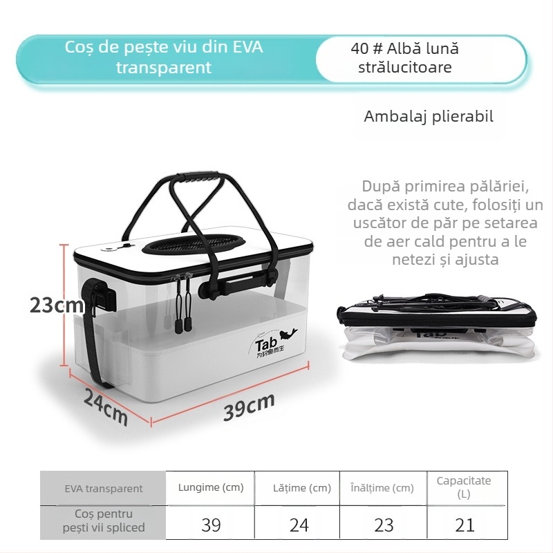 Găleată pliabilă pentru pește - Material EVA, Greutate brută 1