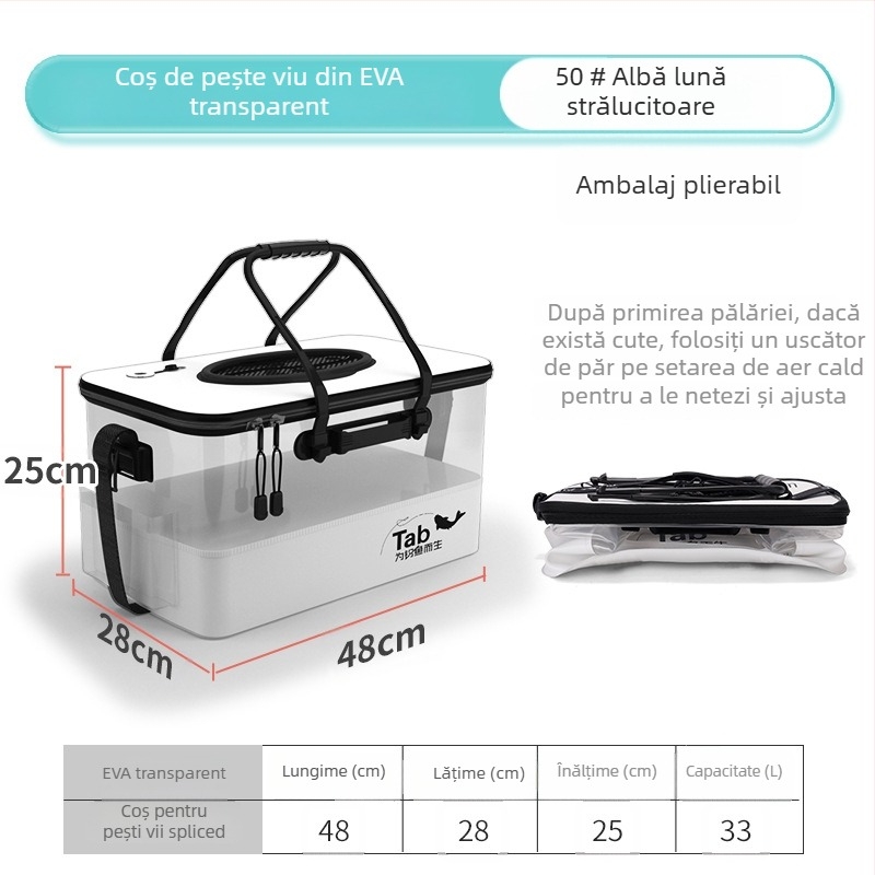 Găleată pliabilă pentru pește - Material EVA, Greutate brută 1