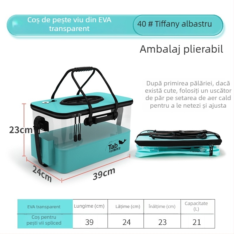 Găleată pliabilă pentru pește - Material EVA, Greutate brută 1