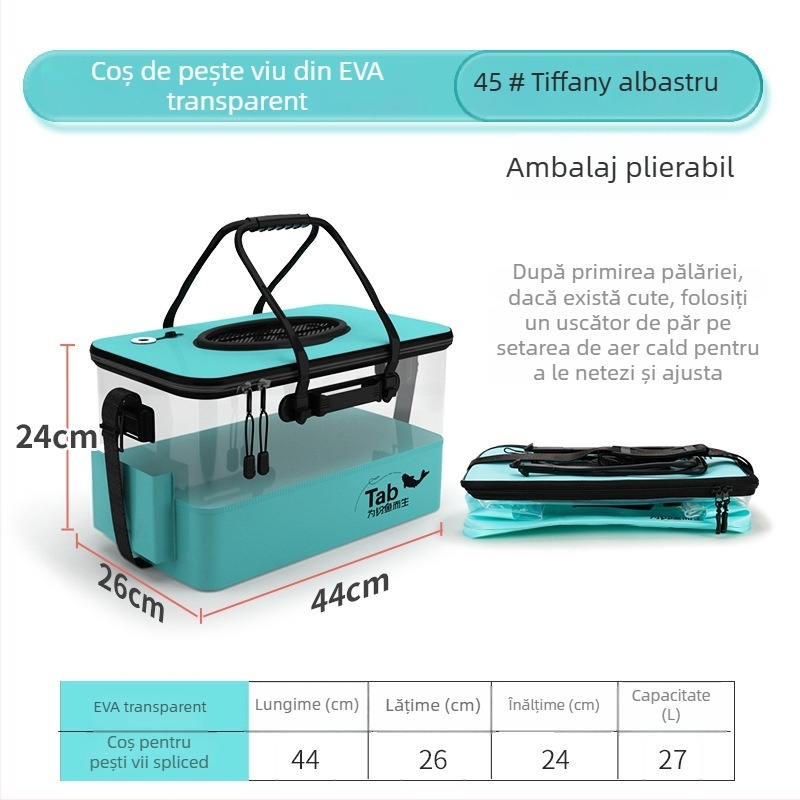 Găleată pliabilă pentru pește - Material EVA, Greutate brută 1