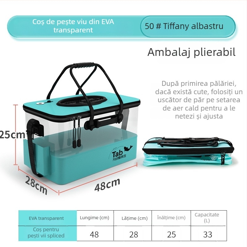 Găleată pliabilă pentru pește - Material EVA, Greutate brută 1